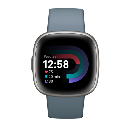 FITBIT Versa 4 Smartwatch - Blue/Platinum | 79-FB523SRAG