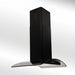 Luxair 90cm Curved Glass Island Cooker Hood - Black with Black Glass | LA-90-CVD-ISL-BLK