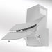 LUXAIR 60cm Angled Cooker Hood in White with 2 x Curved White Glass Panels | LA-60-HUBBLE-WHT