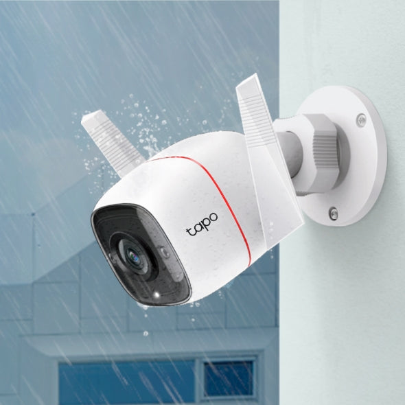 TP-LINK Outdoor Security Wi-Fi Camera IP66 3MP DAY/NIGHT - White | TAPO C310