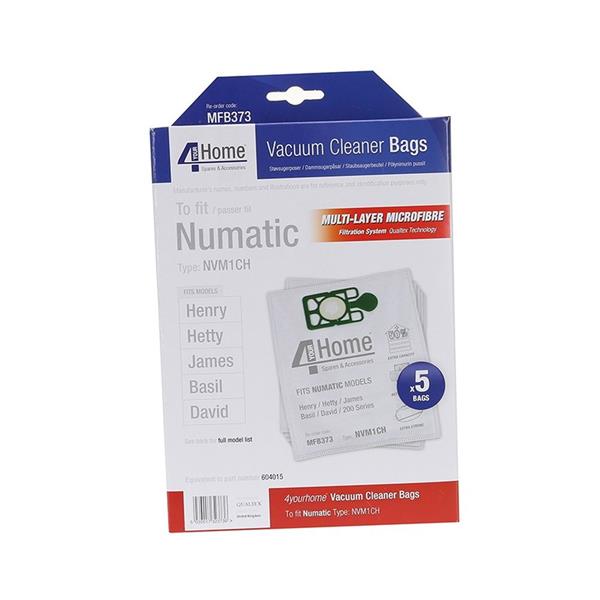 4YOURHOME Henry Hetty Numatic Microfibre Vacuum Bags 5 Pack | Exsmfb373