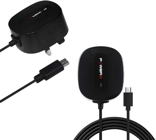 POWERZ Mains Charger for Micro USB 2.4AMP - Black | PZMMUWH