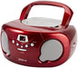 GROOV-E Original Boombox Portable CD Player with Radio - Red | EDL GVPS733/RD