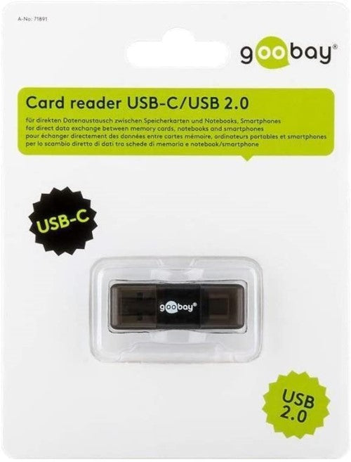 Goobay USB C/USB 2.0 Card Reader Micro SD Cards | 71891