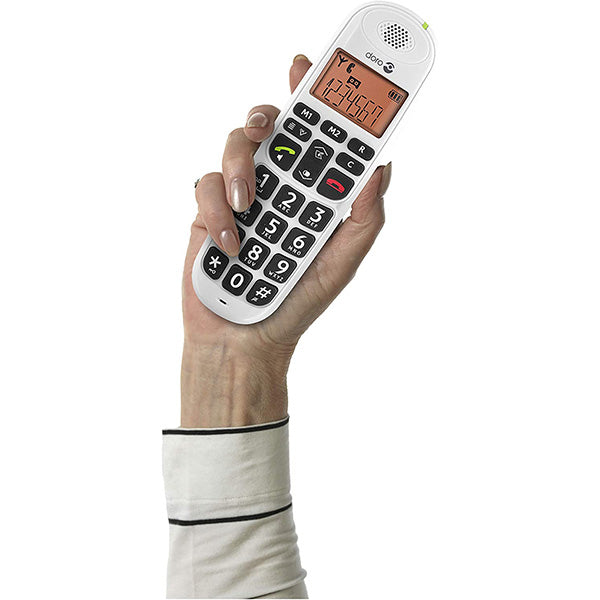 Doro PhoneEasy 100W DECT Cordless Phone with Amplified Sound and Big Buttons White ds || EDL 5543