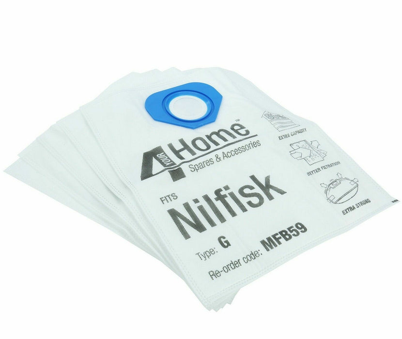 4 YOUR HOME Nilfisk Vacuum Bags Fits GM80 GS80 GM90 GS90 GA70 Cloth Dust Bags || MFB59
