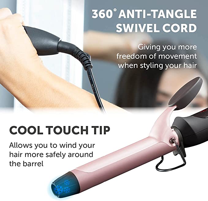 Carmen Noir 25mm Curling Tong - Black | EDL C81049