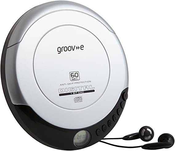 Groov-e GVPS110/SR Retro Series Personal CD Player - Silver | EDL GVPS110/SR