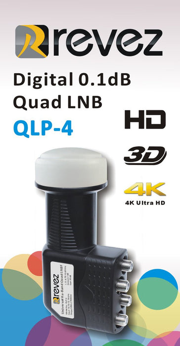 REVEZ Quad LNB HD 4K 3D | QLP-4