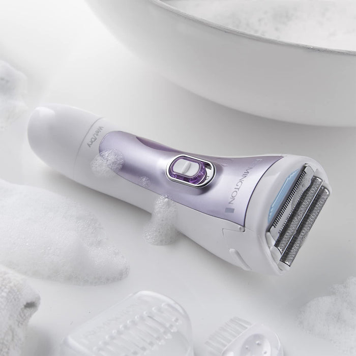 REMINGTON Smooth & Silky Cordless Wet and Dry Lady Shaver - White, Violet | WDF4840