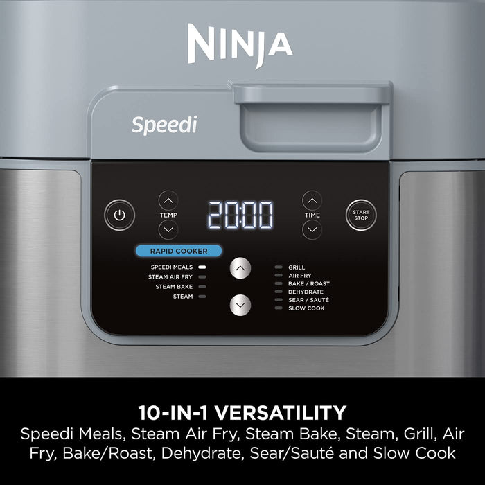 Ninja Speedi 10-in-1 Rapid Cooker & Air Fryer, 5.7L - Sea Salt Grey || ON400UK