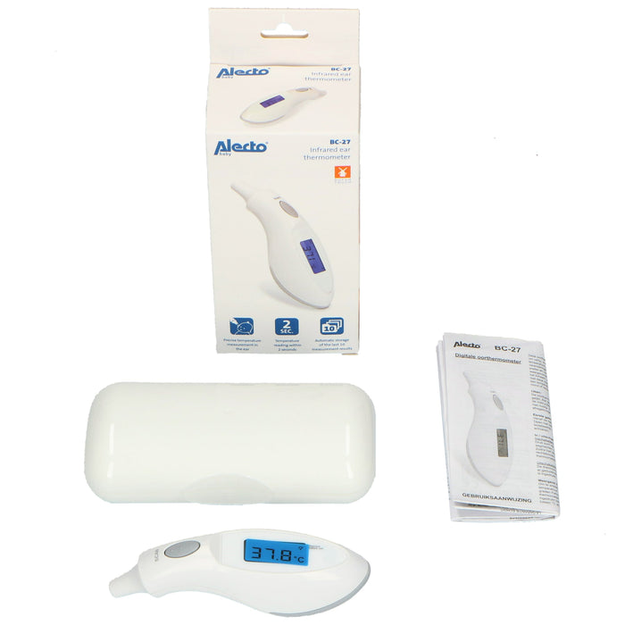 Alecto BC-27 Infrared Ear Thermometer White | EDL A003374