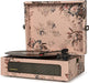 Crosley CR8017B-FL4 Voyager Portable Turntable with Built-in Bluetooth Receiver - Floral | EDL CR8017B-FL4