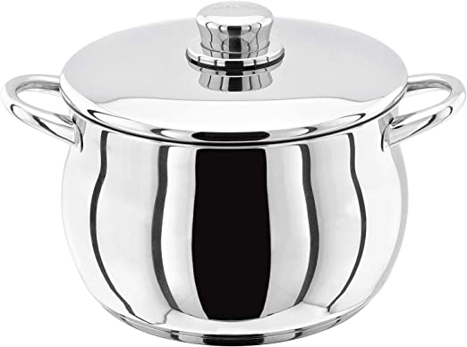 Stellar S144 1000 Stainless Steel Stockpot with Lid with Lid 22cm, 4.4L | EDL S144