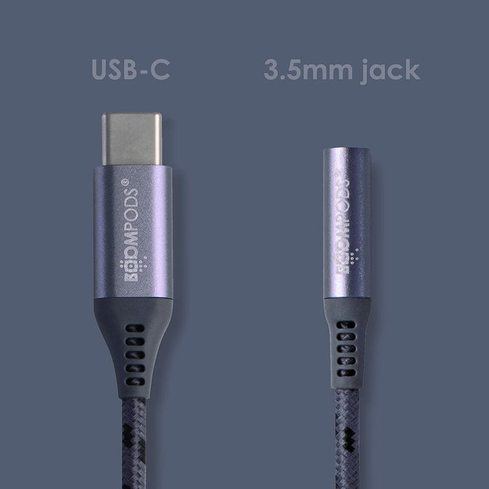 BOOMPODS 3.5mm AUX Adapter to USB-C | AUDGRA