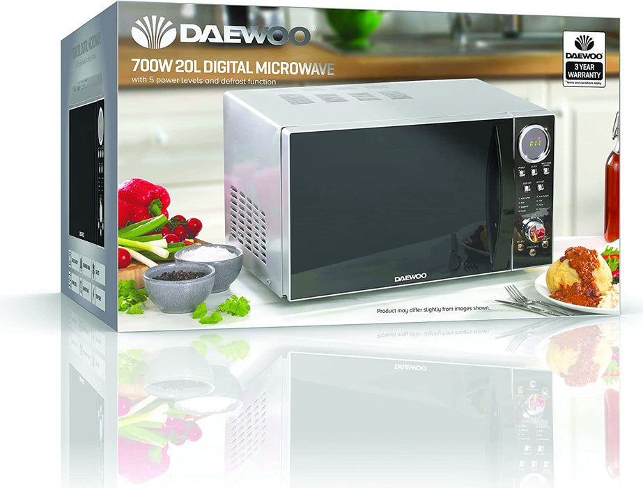 Daewoo 20L 700W Digital Microwave - Silver | EDL SDA2087