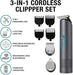 Carmen Titan Cordless Hair Clipper Set – Titanium | EDL C81083