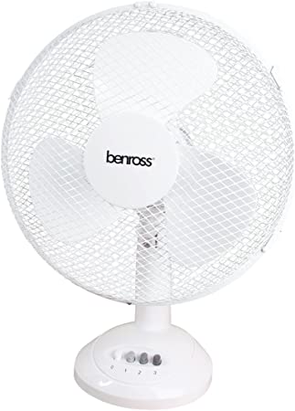 BENROSS Oscillationg 12" Desk Fan - White | EXSFAN12D