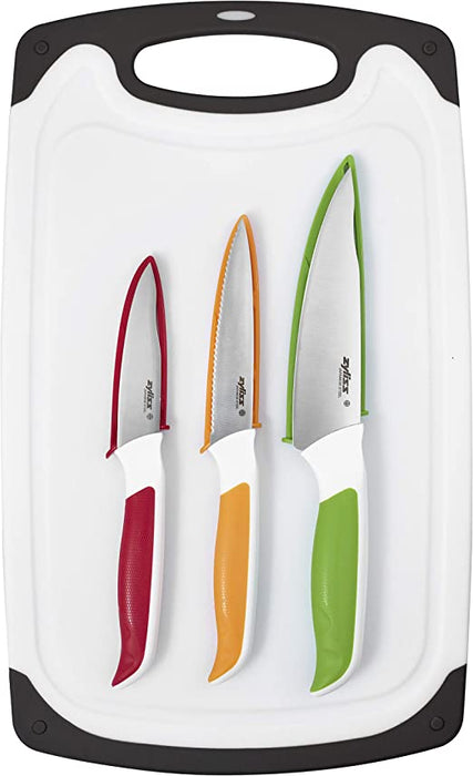 Zyliss Comfort Chopping Board And Knife 4 Piece Set | EDL E920249