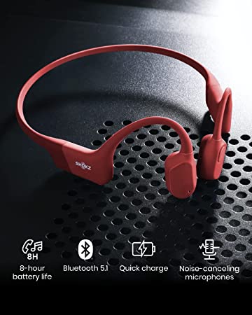 SHOKZ OpenRun Bone Conduction Sports Headphones - Red || 38-S803RD