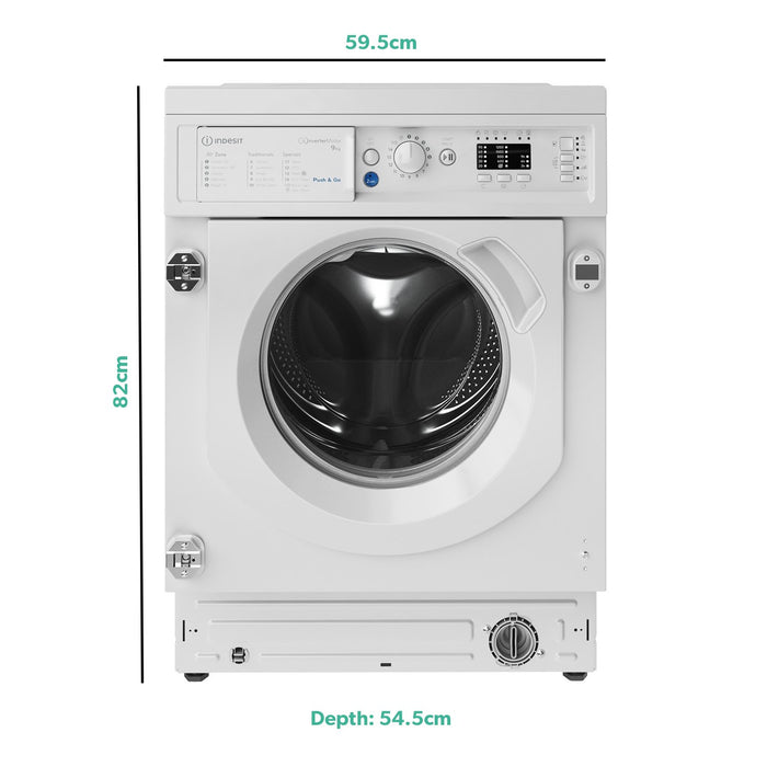 Indesit 9kg 1400 Integrated Washer - White | BIWMIL91484