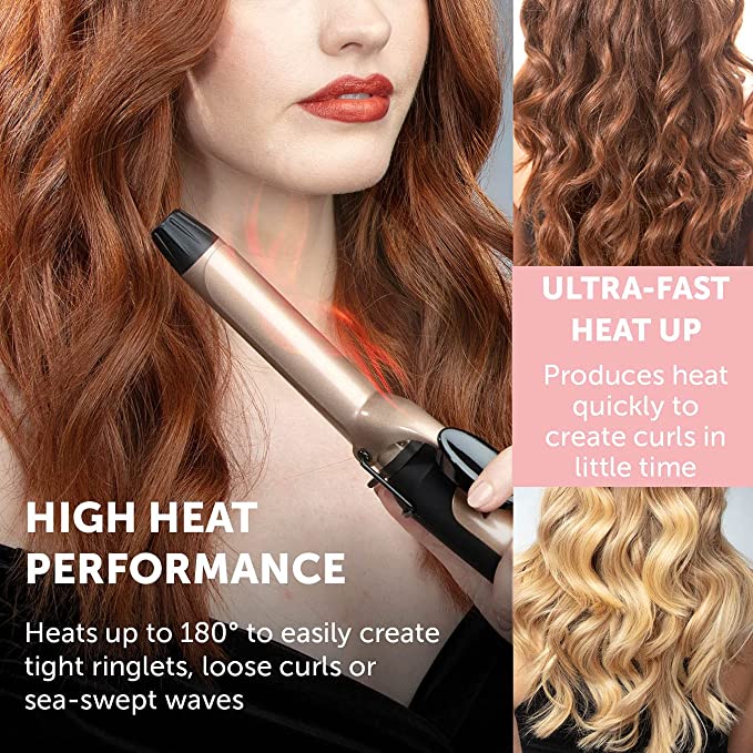Carmen Noir 25mm Curling Tong - Black | EDL C81049