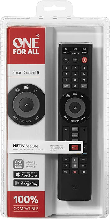 One For All URC7955 Smart 5 Universal Remote Control | EDL URC7955