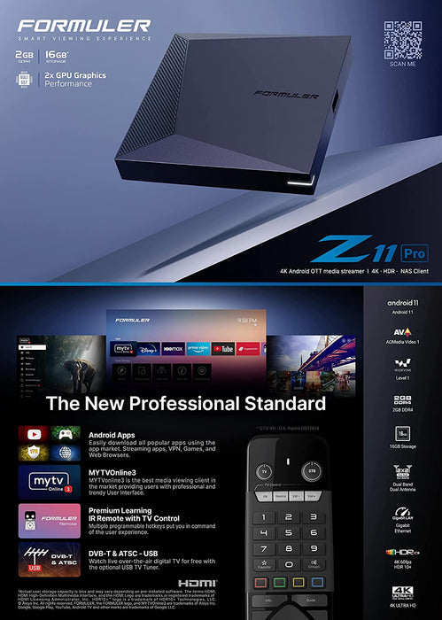 FORMULER Z11 Pro 2GB/16GB 4K Ultra HD MYTV | Z11PRO