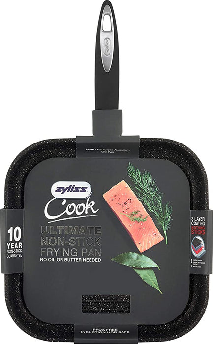 Zyliss Cook 26cm Non-Stick Square Grill Pan | EDL E980067