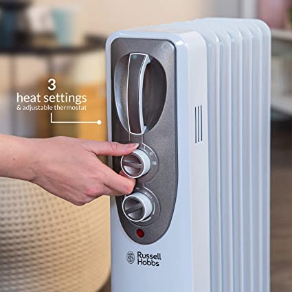 RUSSELL HOBBS 1.5KW Oil Filled Radiator White | RHOFR5001