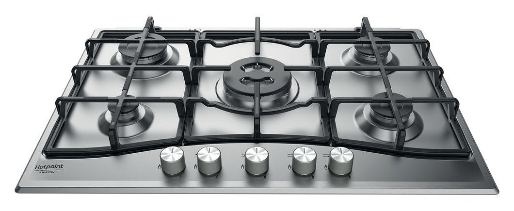 HOTPOINT 75cm GAS HOB CAST IRON SUPPORT STAINLESS | PCN 751 T/IX/H