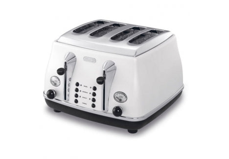 DELONGHI Toaster Micalite Metallic White CTOM4003.W IRWINS