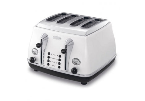 DELONGHI Toaster Micalite Metallic White | CTOM4003.W