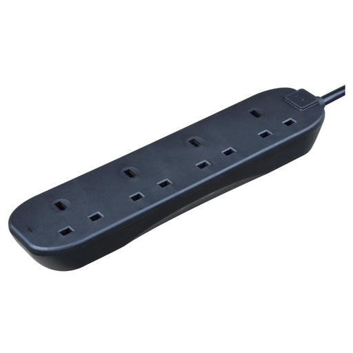 MASTERPLUG 5M 4 Way Extension Lead Black | BFG5NB-MP