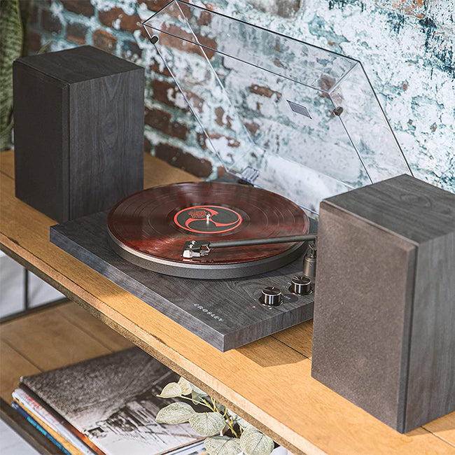 Crosley Bluetooth Record Player with External Speakers - Black | EDL C62C-BK4