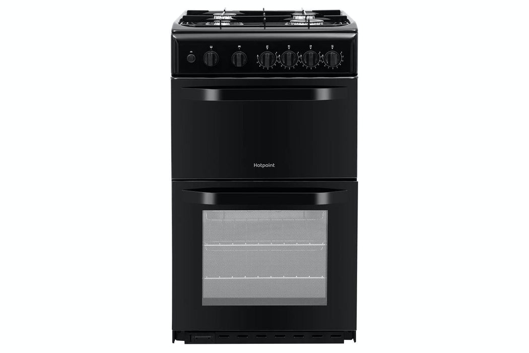 Hotpoint 50cm Gas Double Freestanding Cooker | HD5G00KCB/UK