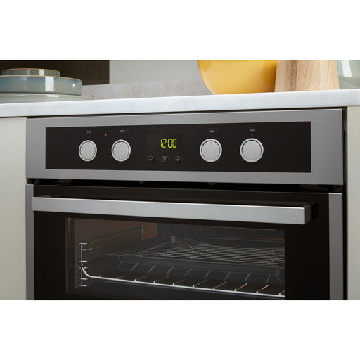 Whirlpool Integrated Electric Double Oven, Inox & Black | AKL309IX