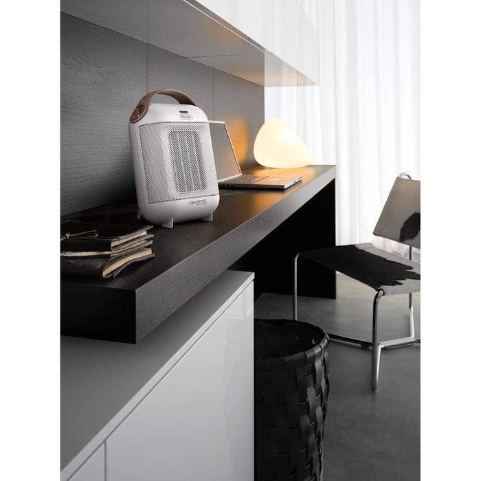 DELONGHI Heater De'Longhi Capsule Ceramic Fan Heater, White | HFX30C18IW IRWINS MEGASTORE