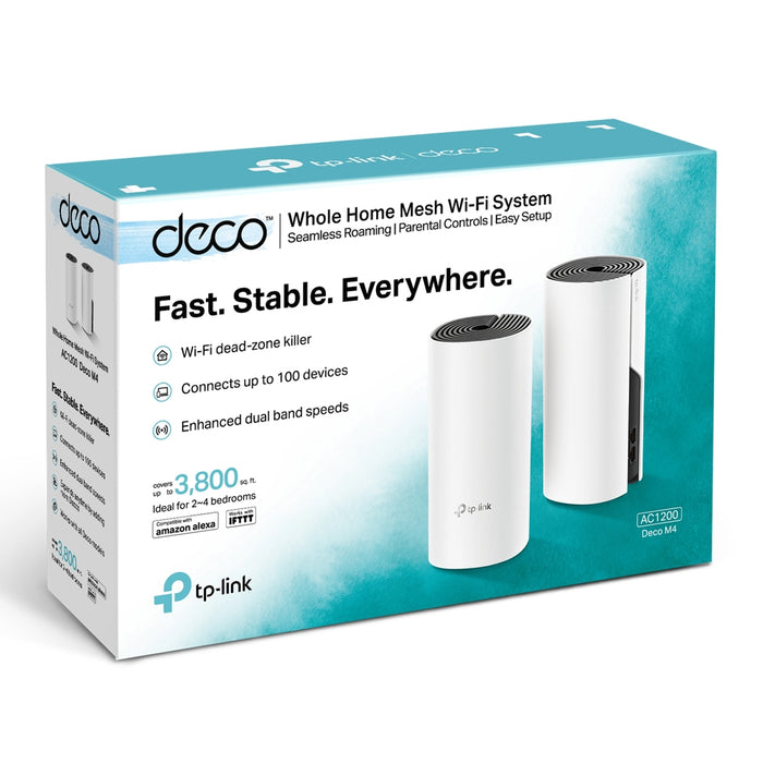 TP-Link Deco M4 AC1200 Whole Home Mesh Wi-Fi System (2 pack) | DECO M4 2