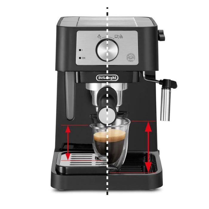 DELONGHI Stilosa Espresso & Cappuccino Coffee Maker - Black | EC260.BK