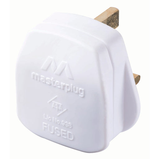 MASTERPLUG Fused Plug 3 Pin 3 AMP - White | 30115