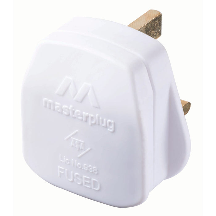 MASTERPLUG Fused Plug 3 Pin 3 AMP - White | 30115