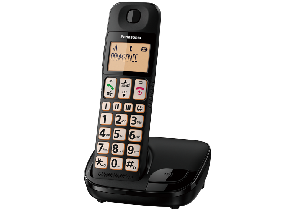 Panasonic Single Digital Cordless Phone with Hearing Aid Compatibility | KXTGE110EB