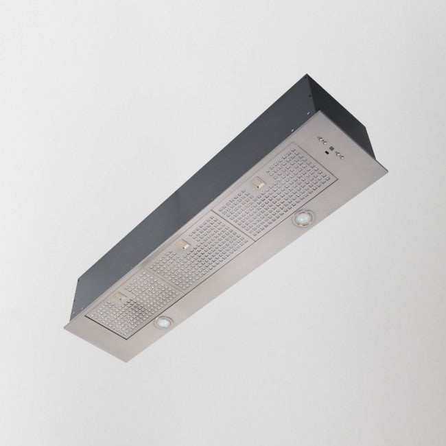 LUXAIR 120cm Premium Canopy Hood in Stainless Steel, 2 x LED Strip Lights, Soft Touch Controls | LA-120-CAN-SS-PLUS