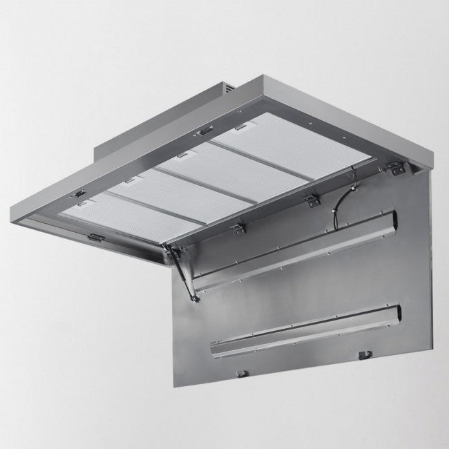LUXAIR 120cm x 60cm Premiuim Recirculating Ceiling Hood in Stainless Steel with Ceramic Filter Option | LA-120-NUVOLA-STRATOS-SS