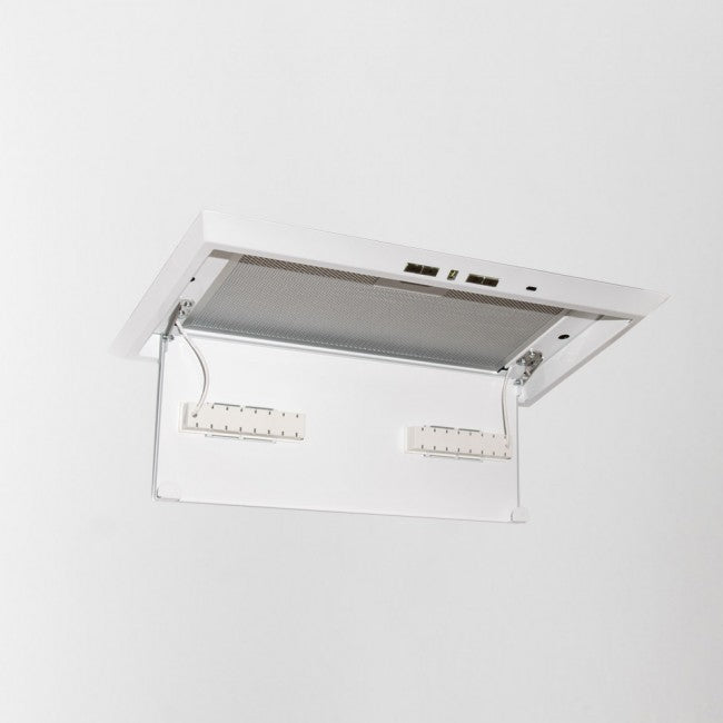 LUXAIR 72cm Premium Canopy Hood in Gloss White, 2 x LED Strip Lights, Soft Touch Controls | WEBLA-72-CAN-WG-PLUS