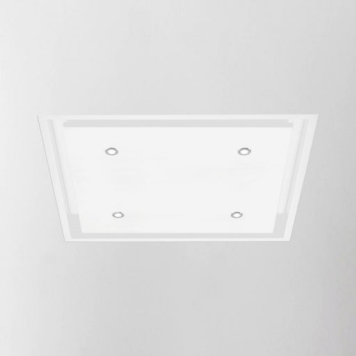 LUXAIR 60cm x 60cm Premium Ceiling Cooker Hood with 4 x LED Spotlights in Gloss White BRUSHLESS MOTOR || LA-60-ANZI-BR-WHT