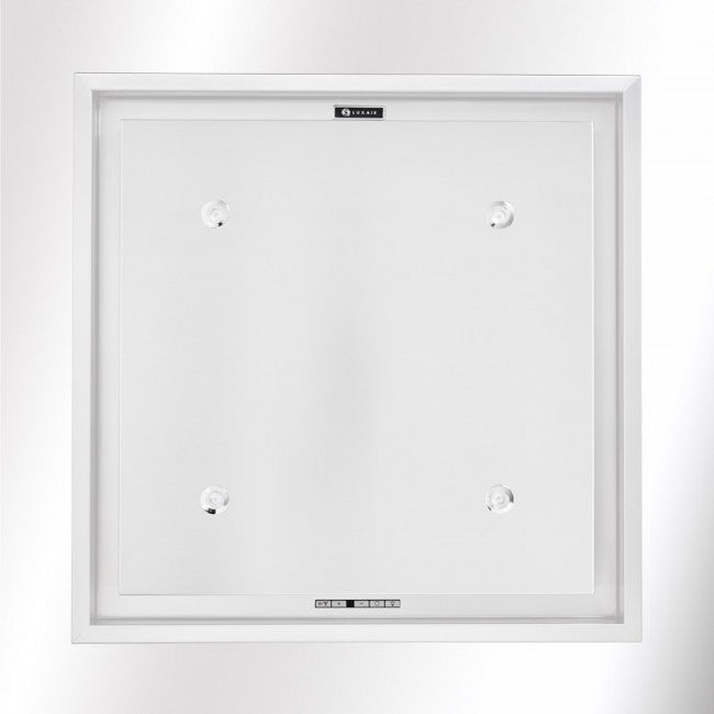 LUXAIR 60cm x 60cm Premium Ceiling Cooker Hood with Wall Mounted External Motor in Gloss White | LA-60-ANZI-EXT-WHT