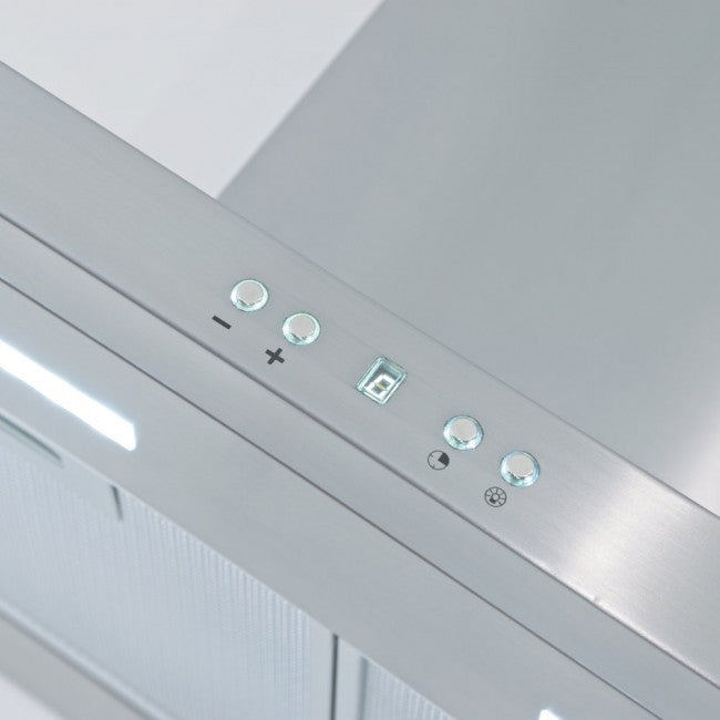 LUXAIR 80cm Slimline Flat Cooker Hood with Brushless Motor & Colour Changing LED's in Stainless Steel | LA-80-MODA-SS