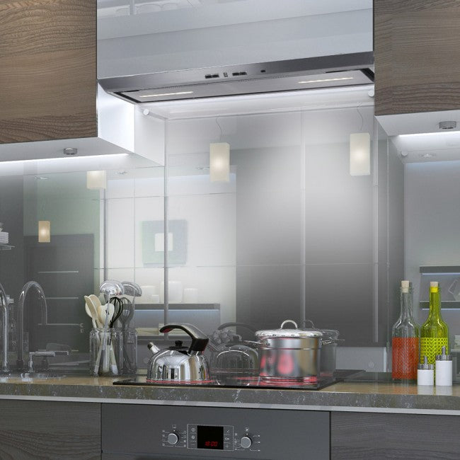 LUXAIR 72cm Premium Canopy Hood in Stainless Steel, 2 x LED Strip Lights, Soft Touch Controls | LA-72-CAN-LUX-SS-PLUS